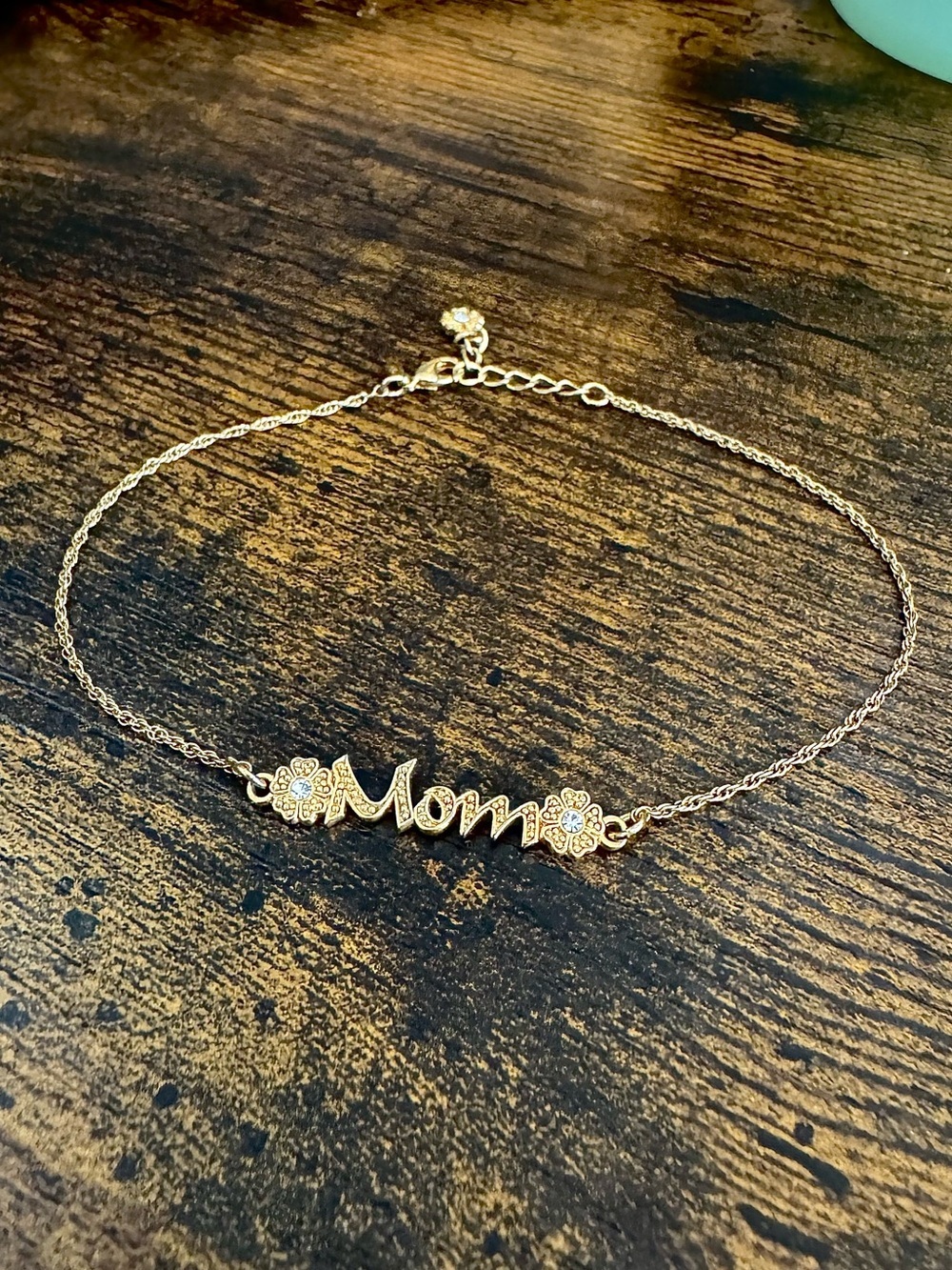Vintage AVON Gold-Tone Mom Anklet (10”) - Picture 3 of 7